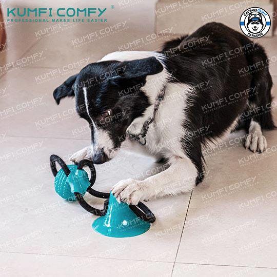 Kumfi Comfy - Chew Suction Ball with Rope ของเล่นเป็นทรงลูกบอลมีตัวยึดกับพื้น